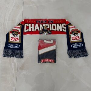 Newest in Package Florida Panthers 2024/25 Stanley Cup Champs REIGN ON NHL Scarf